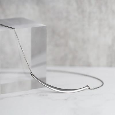 ふるさと納税 弥彦村 純チタンバーネックレス(カーブプレート)42cm