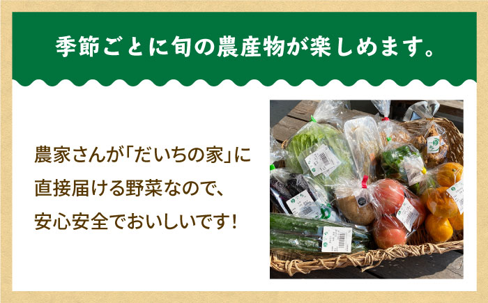 【全6回定期便】【隔月発送】新鮮野菜・加工品 おまかせ詰め合わせ【だいちの家】 [HAG017]