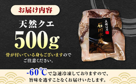 【 対馬産 】 天然 クエ 500g （切り身） 鍋 水炊き [WAB004]天然くえ 高級魚 アラ 下処理 クエ