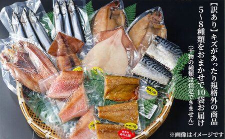 fn-26-038 【訳あり品】 釜石ひもの屋さんのおまかせ干物 10袋 永野商店