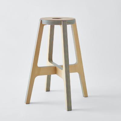 ふるさと納税 芦別市 PLYWOOD laboratory　Paper-Wood スツール(ブルーグリーン)