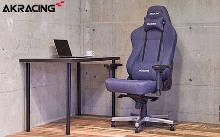 AKRacing Premium Denim（ヘッドレスト・ランバーサポート付き）エーケーレーシング ゲーミングチェア 4台セット【2024年8月より順次発送】