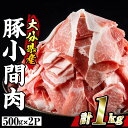 【ふるさと納税】豚 小間肉 (計1kg・500g×2P) 小分け 豚肉 ぶたにく 生姜焼き おにく お肉 焼肉 しゃぶしゃぶ 鍋 惣菜 大分県 佐伯市【BD102】【西日本畜産 (株)】