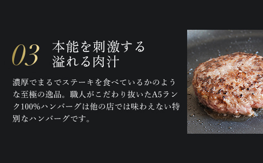 お肉ソムリエ監修! ＜A5ランク 100%黒毛和牛ハンバーグ 5個＞ ふるさと納税 人気 厳選 ハンバーグ はんばーぐ A5ランク 黒毛和牛 肉 お肉 牛肉 弁当 惣菜 冷凍 京都府 福知山市 FCA