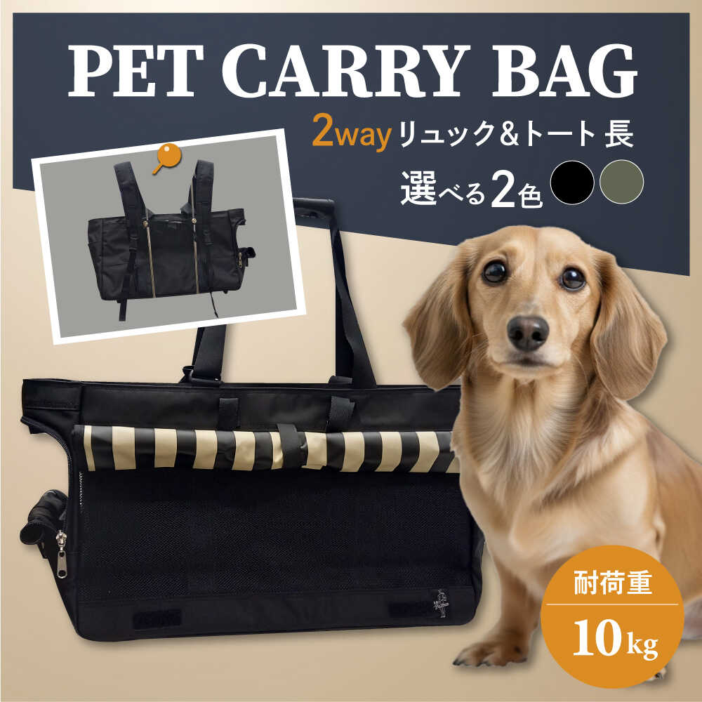 【ふるさと納税】【選べるカラー】ペット用キャリーバッグ リュック＆トート長 【ミスターバックマン】[AKHS003]