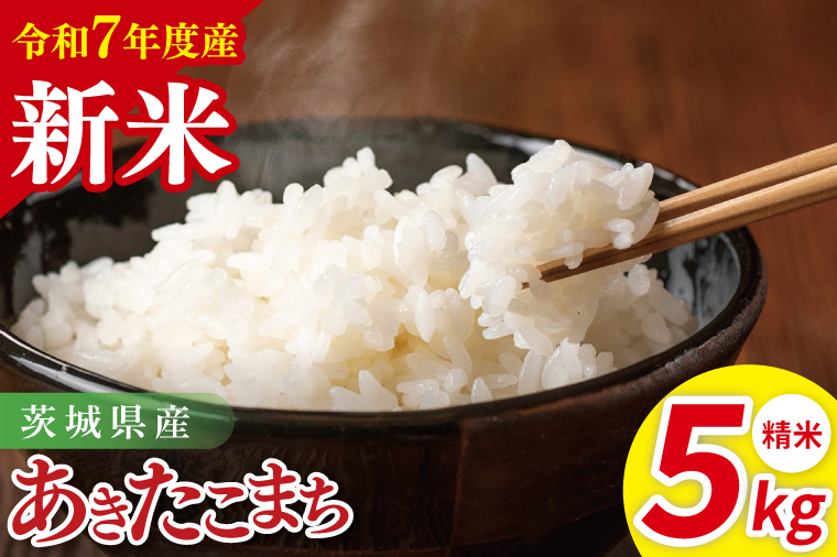 令和7年産 茨城県産あきたこまち　精米　5kg｜ お米 米 ごはん 阿見町 茨城県 茨城県産 茨城県産米（85-29）