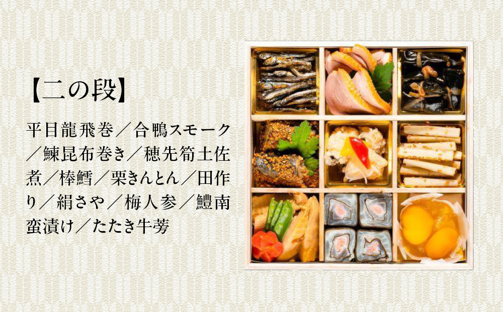 【京料理 佐近】おせち 二段重 2～3人前｜京料理×フレンチ 和洋折衷懐石 人気おせち［ 京都 御室 和洋風おせち二段 2人 3人 グルメ 京料理 懐石料理 人気 おすすめ 2026 正月 お祝い お