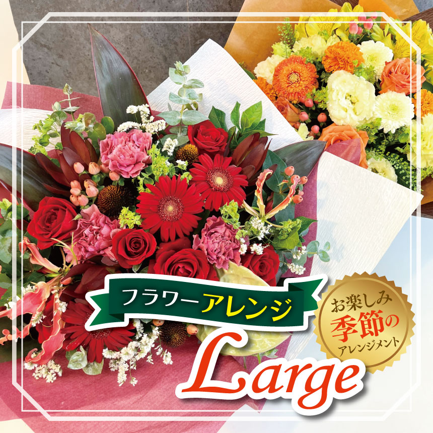 【ふるさと納税】フラワー アレンジ 「Large」 お楽しみ 季節 の アレンジメント | アレンジ タイプ 高さ約42cm 幅約40cm お花 flower フラワー 花 はな リトルシード インテリア 植物 お任せ お見舞い ギフト お祝い 誕生日 親孝行 プレゼント贈り物 新鮮 調布 東京都