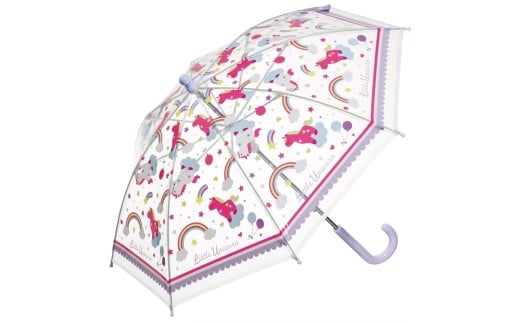 ビニール傘 キッズ 傘 子供用 40cm 手開き 子供 幼児 軽量 キャラクター skater スケーター ユニコーン ユニコーン柄 メルヘン 女の子 女子【グラスファイバー ネームタグ 名前 可愛い おしゃれ 丈夫 長傘 雨傘】奈良県 奈良市 なら 4-090