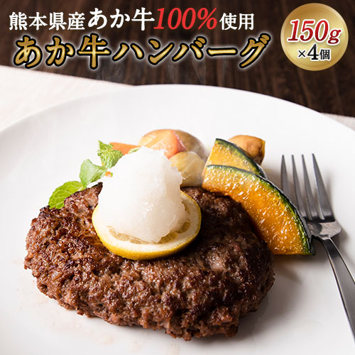 あか牛 ハンバーグ4個入り 150g×4個 《60日以内に出荷予定(土日祝除く)》あか牛の館 ハンバーグ 赤牛 牛---sms_fakyakhm_60d_22_13500_4p---