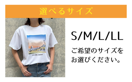 かほくの身近な風景スケッチTシャツ『旧白尾灯台』1枚 Mサイズ [AD009-2]