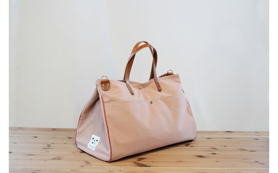 【ふるさと納税】No.084 WATAKUMI BOSTON BAG　ピンクレンガ（L） ／ ボストンバッグ カバン 送料無料 愛知県