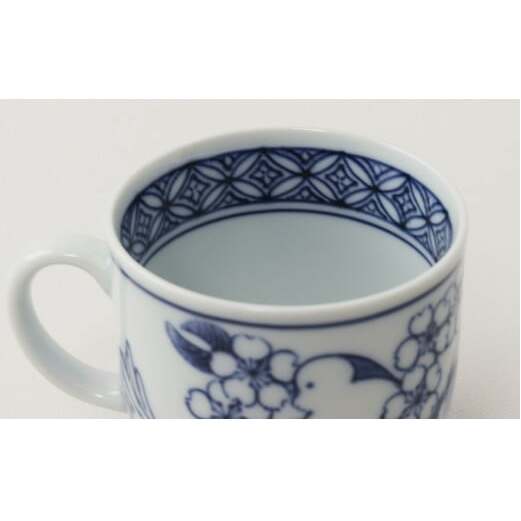 有田焼 シマエナガ マグカップ (小)【道雪窯】食器 器 うつわ 染付 手書き しまえなが 鳥モチーフ A30-546_イメージ5