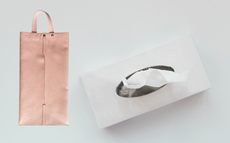 本革吊るしティッシュカバー　ピンク | ティッシュカバー ティッシュケース