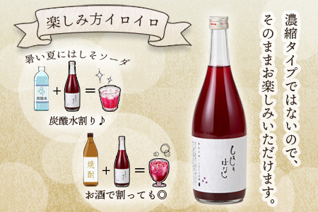 東白川村産赤しそ使用！ しそしそばなし 12本 720ml しそジュース 紫蘇 赤しそ 紫蘇ジュース ジュース 30000円 三万円