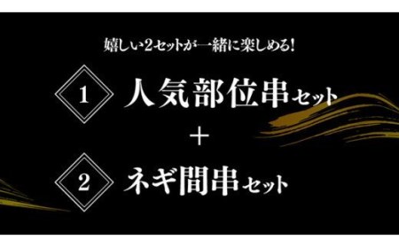 【６ケ月定期便】 焼き鳥人気部位 ＆ ネギ間串セット 計54本【肉 鶏肉 国産 九州産 宮崎県産 若鶏 焼鳥 やきとり BBQ バーベキュー】