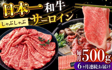 【全6回定期便】【厳選部位】【A4～A5】長崎和牛サーロインしゃぶしゃぶすき焼き用　500g【株式会社 MEAT PLUS】 [DBS099] [DBS099]