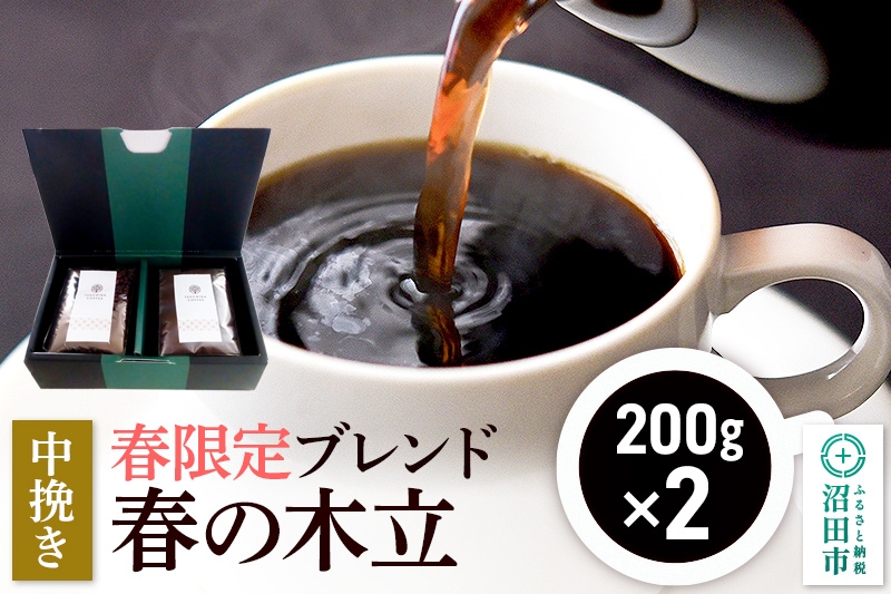 
            春季限定 ブレンドコーヒー 中挽き「春の木立」200g×2袋
          