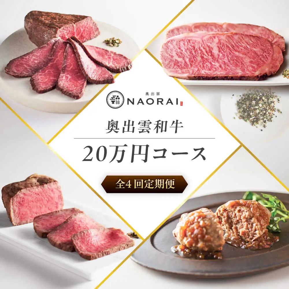 奥出雲和牛 20万円定期便4回 牛肉 和牛[AIBD024]