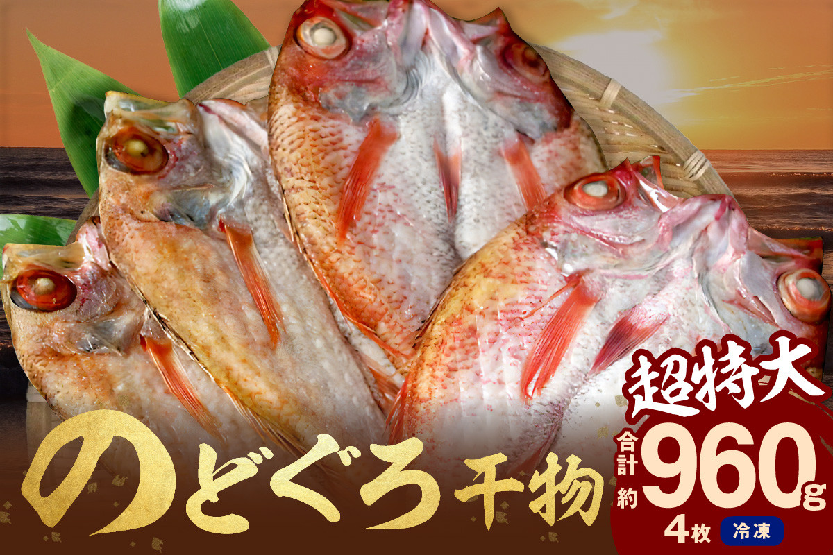 
            のどぐろ干物（超特大240g 26cm前後 4枚）のどぐろ本来の旨味に出会う渾身の干物 河野乾魚店 魚 干物 干もの ひもの 乾物 アカムツ のどぐろ 一夜干し 個包装 冷凍 産地直送 【019_0007】
          