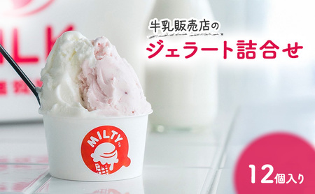 ジェラート 詰合せ 牛乳販売店 アイスクリーム ジェラート【12個入り】