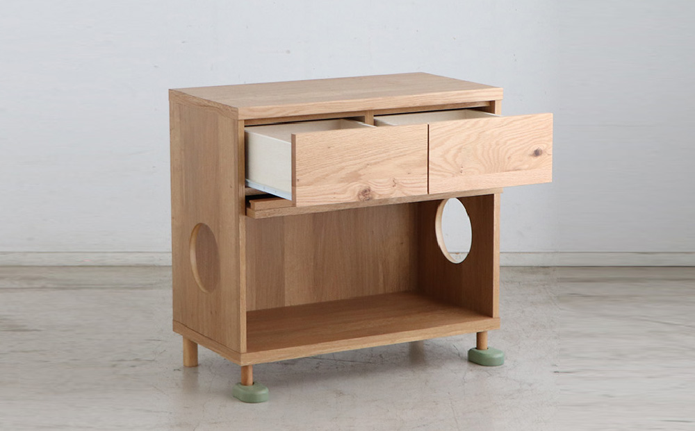 【東馬家具】TRM018 のぞきみチェスト【天然木 ナチュラルデザイン 収納アイテム 猫 匂い防止 マガジンラック 普段使い キュート 完成品 脚のみ取付】(H060615)