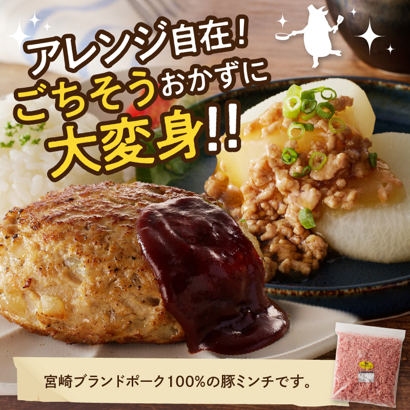 【宮崎ブランドポーク】豚ミンチ1kg N061-YA0452_イメージ2