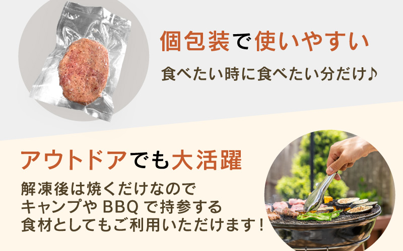 若狭牛入り 国産 手こね ディナーハンバーグ 150g × 3個 計450g【1個包装 小分け お肉 牛肉 豚肉 ひき肉 合挽 時短 手作り 惣菜 夕食 個包装 便利 冷凍 キャンプ ソロキャンプ グ