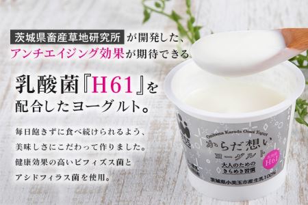 H61乳酸菌『からだ想いヨーグルト』 ヨーグルト 低糖・低カロリー H61乳酸菌 アンチエイジング 健康 老化抑制 腸内改善 美容 美肌 美肌菌 敏感肌 乾燥肌 敬老の日 御見舞い 自宅待機 食品 お