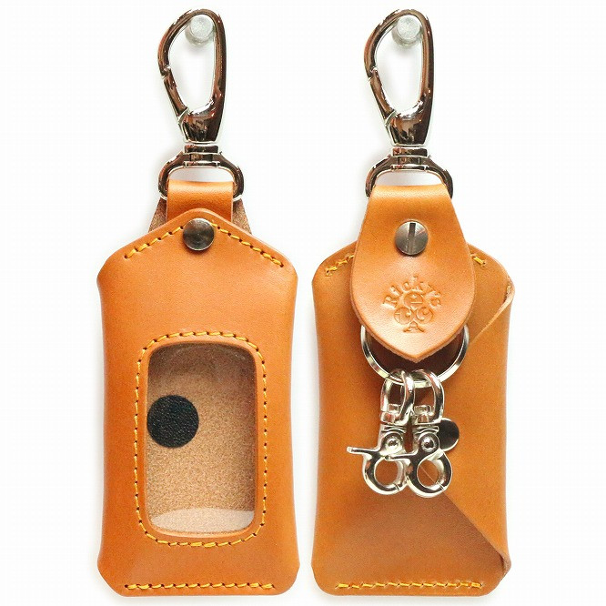 
            スマートキーバッグホルダー Mサイズ 栃木キャメル 【Ricky’s】 クリア窓付き 栃木レザー 本革 リッキーズ
          