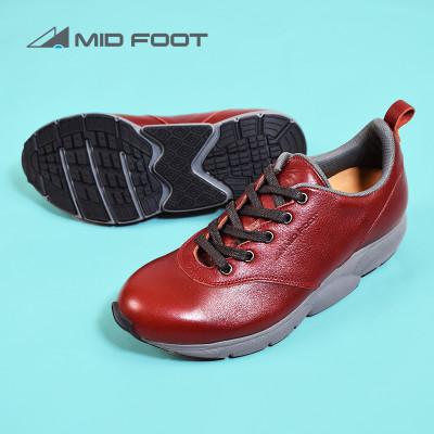 ふるさと納税 大和郡山市 ミッドフット 23.5cm WINE(ワイン) レザースニーカー 婦人靴 牛革 MF002JL