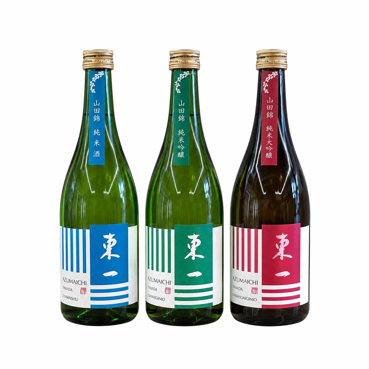 
                  【セット】佐賀の日本酒『東一 純米大吟醸』『東一 純米吟醸』『東一 山田錦純米酒』720ml×3本《良酒 佐嘉蔵屋》
                