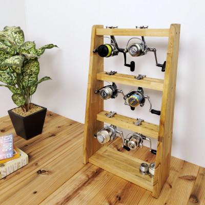 ふるさと納税 横手市 WOOD WORKS リールスタンドAタイプ/Mサイズ【本体カラー:ライトブラウン】 |  | 01