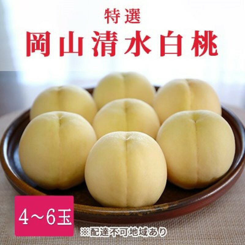 【ふるさと納税】桃 2026年 先行予約 特選 岡山清水白桃 4～6玉 1.5k箱（正味内容量1.3kg以上）もも モモ 岡山県産 国産 フルーツ 果物 ギフト おやつ デザート やわらかい 果汁たっぷり 香り高い 岡山の桃 岡山の果物 　お届け：2026年7月中旬～2026年7月下旬