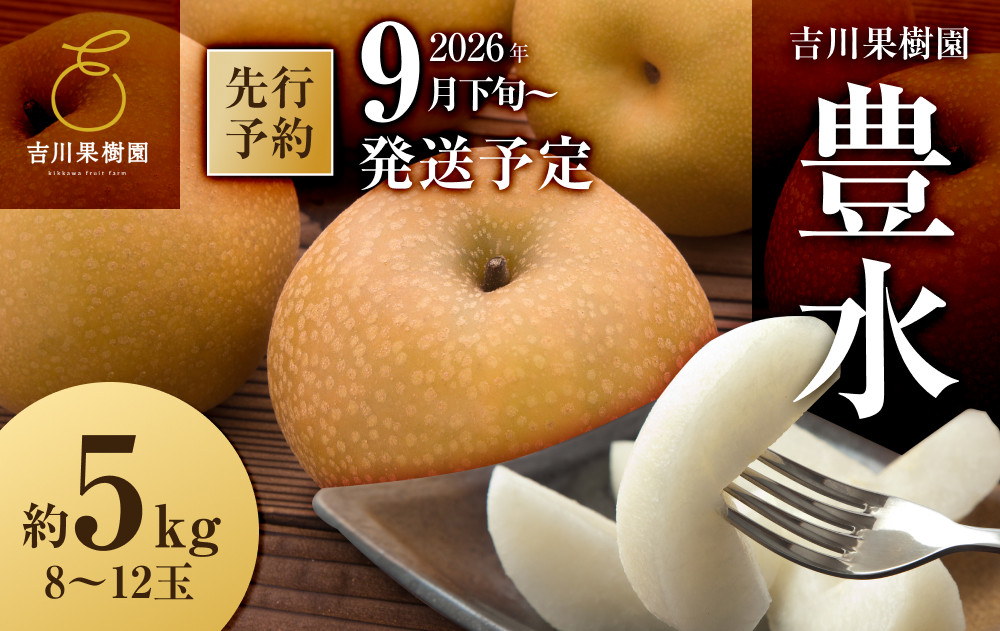 【先行予約】豊水 約５kg（8～12玉）9月上旬～順次発送【吉川果樹園】