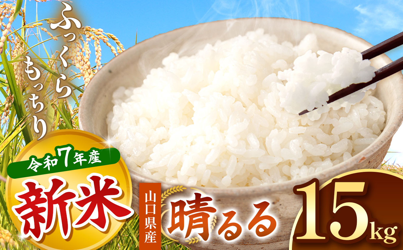 
            令和7年度産 新米晴るる 白米15kg 先行予約 ＜ 2025年9月中旬～12月より順次発送予定 ＞ ｜ 米 精米 新米 白米 米 雑穀 お米 コメ 単一米 晴るる はるる  山口 美祢 秋吉台 15kg
          