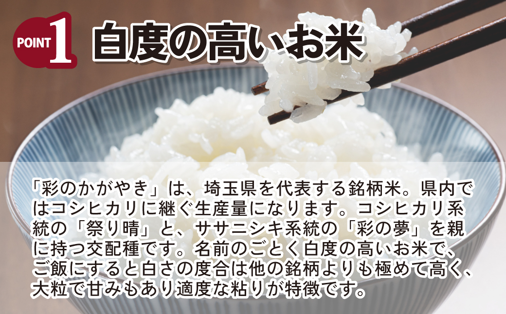 【令和6年産米】埼玉県産 彩のかがやき 10kg (5kg×2袋)