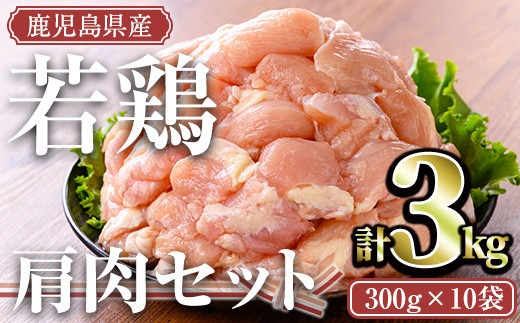 
鹿児島県産若鶏 肩肉セット(計3kg) 小分け 冷凍 肩肉【TRINITY】A469-v01
