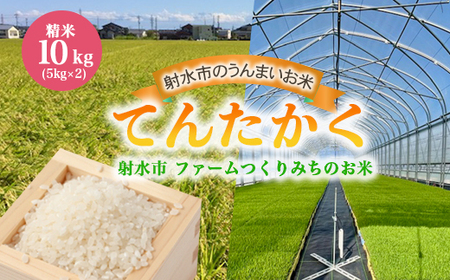 【射水市】【射水の美味しいお米】ファームつくりみちのお米　作道米R7年度産てんたかく10kg（5kg×2）【精米】 ※2025年9月上旬～9月下旬頃に順次発送予定 ※離島への配送不可