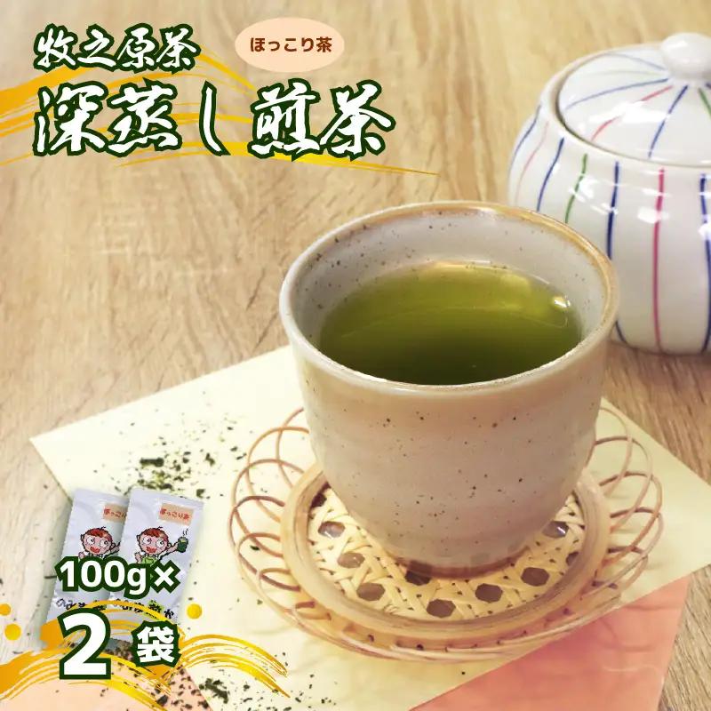 深蒸し煎茶 100g×2袋 のみま煎か ほっこり茶 静岡県 牧之原市 あっくん