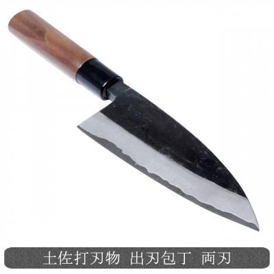 ふるさと納税 香美市 【土佐打刃物】出刃包丁 黒打ち仕上げ 両刃 刃長15cm