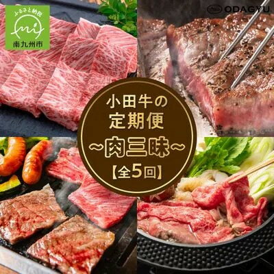 【ふるさと納税】【毎月定期便】「小田牛」定期便～肉三昧～全5回【配送不可地域：離島】【4082154】