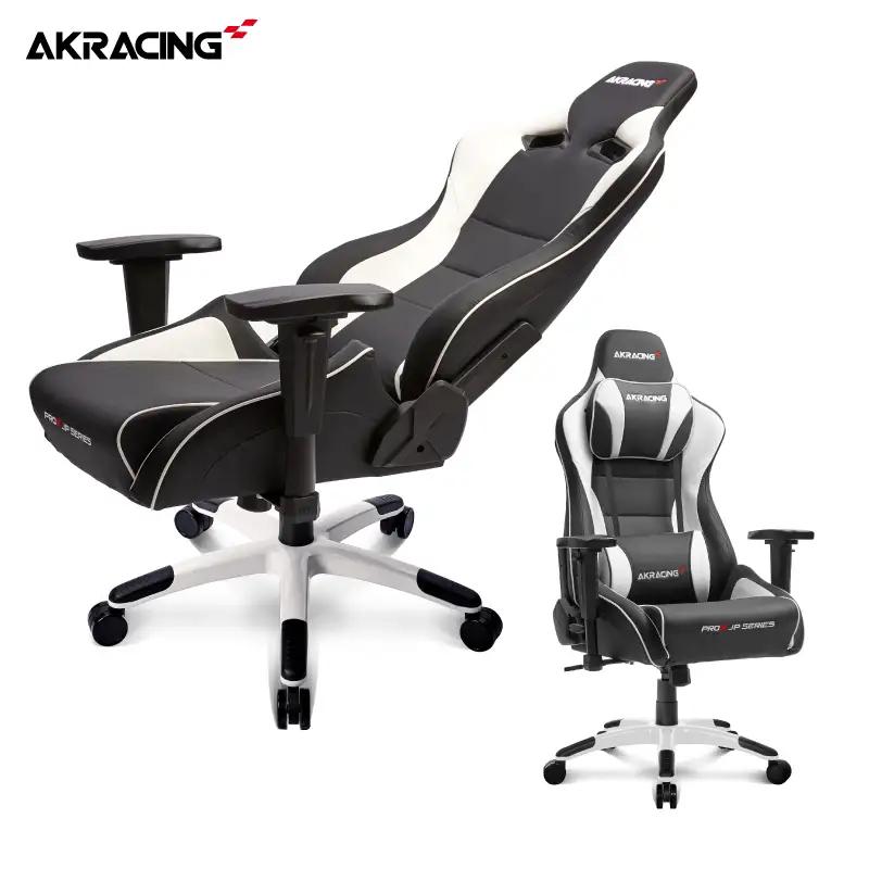 AKRacing Pro-X Gaming Chair (White) JP エーケーレーシング ゲーミングチェア（ヘッドレスト・ランバーサポート付き）