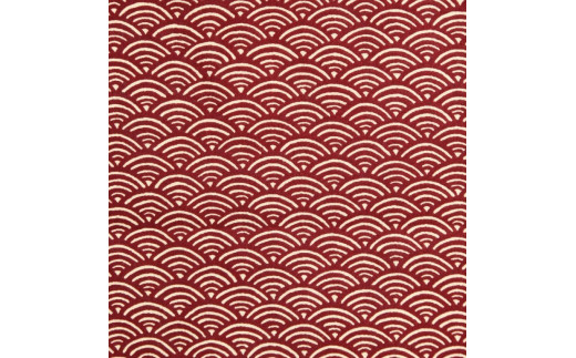 【レッド】紀州晒 紀州和晒 シーチング コットン 綿 綿100% 生地 布  和柄 青海波 和風 WAGARA おしゃれ ハンドメイド 手芸 手作り 3m 約110cm