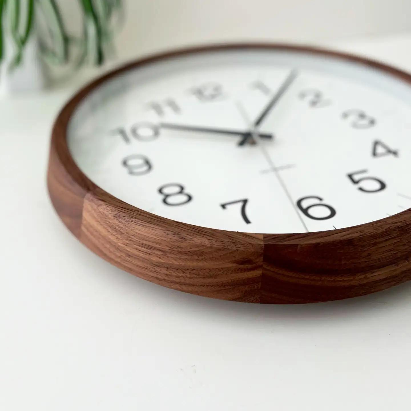 KATOMOKU muku clock 木製掛け時計（ウォールナット）km-113WA