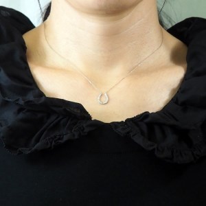 プラチナ ダイヤモンド ペンダントネックレス　HH-018608
