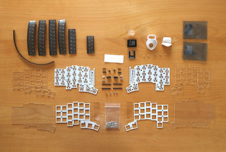 【白】トラックボール付き40%左右分割キーボードキット Keyball44 自作 キット トラックボール 左右分割キーボード リバーシブル 設計 基盤 キーボード カスタム PC パソコン 配列 キー