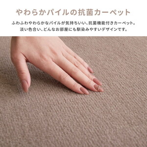 ペットにもやさしい 抗菌。防臭カーペット シエロ 江戸間8帖 1枚 600094