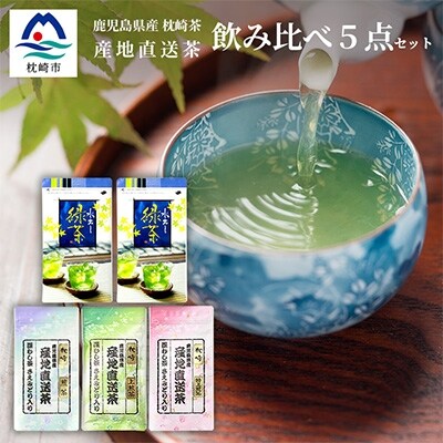 大河内製茶の煎茶飲み比べ 5点セット 特上煎茶・上煎茶・煎茶・水出し緑茶ティーバッグ A8−71【1167086】