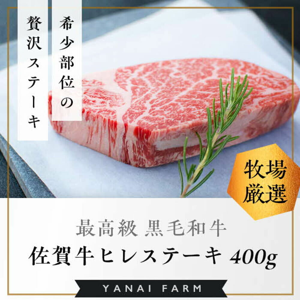 【ふるさと納税】《佐賀牛》「梁井」希少部位 ヒレステーキ 2枚 400g【佐賀牛 ヒレステーキ フィレステーキ ヒレ肉 フィレ やわらか 上質 サシ 美味しい パーティー イベント ブランド肉】 K081023